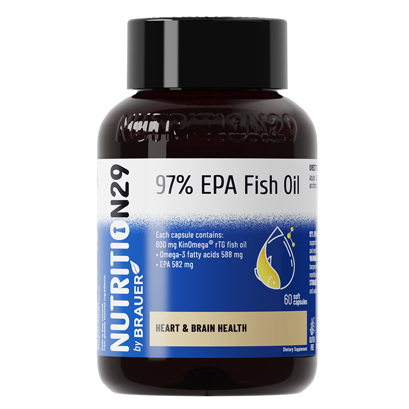 Nutrition29紐西臣純epa高純度魚油epa高濃度進(jìn)口深海魚肝油穩(wěn)Omega3血脂軟解 【純EPA 97%高純度】魚油60粒