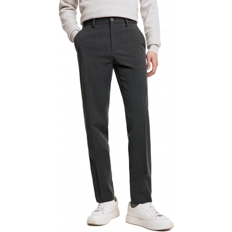 九牧王【防皺 易打理】西褲商務(wù)挺闊西裝褲子系列商務(wù)休閑褲裝 合體版+深灰+TA2DV50133 34 碼175/84A(2.58)尺86cm