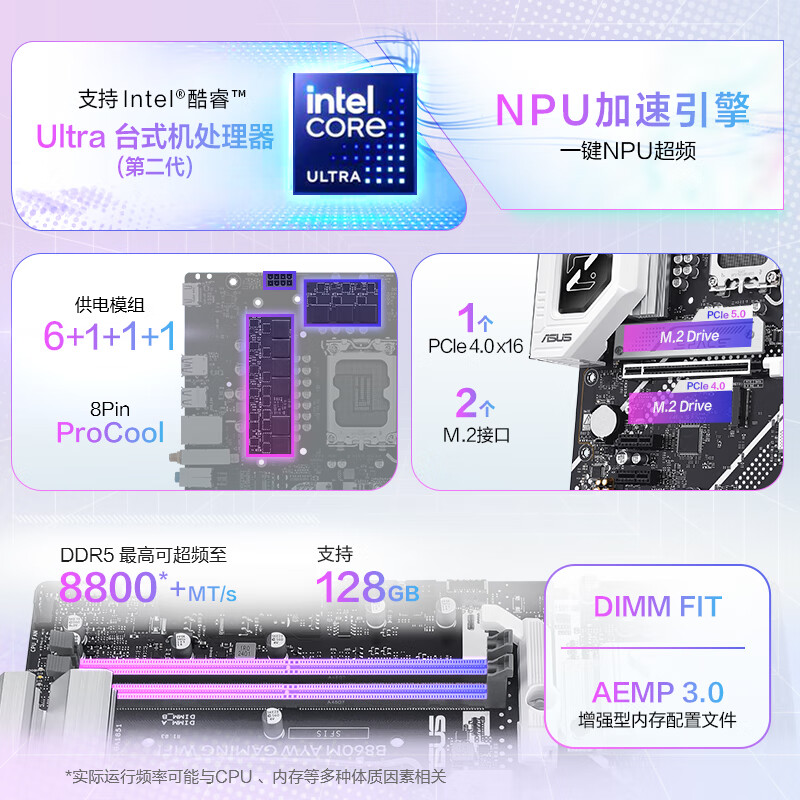 华硕 B860M AYW GAMING WIFI 哎呦喂 图 3