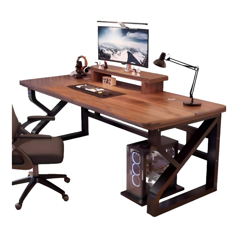 ���ڲ�����������ʵľ������˫�˳�����ѧϰ��̨ʽ�羺��ѧ�����Ҽ��ð칫������̨ ���غ�25mmʵľ�������ɫ+�ڼ� 120x60x75cm���������С�