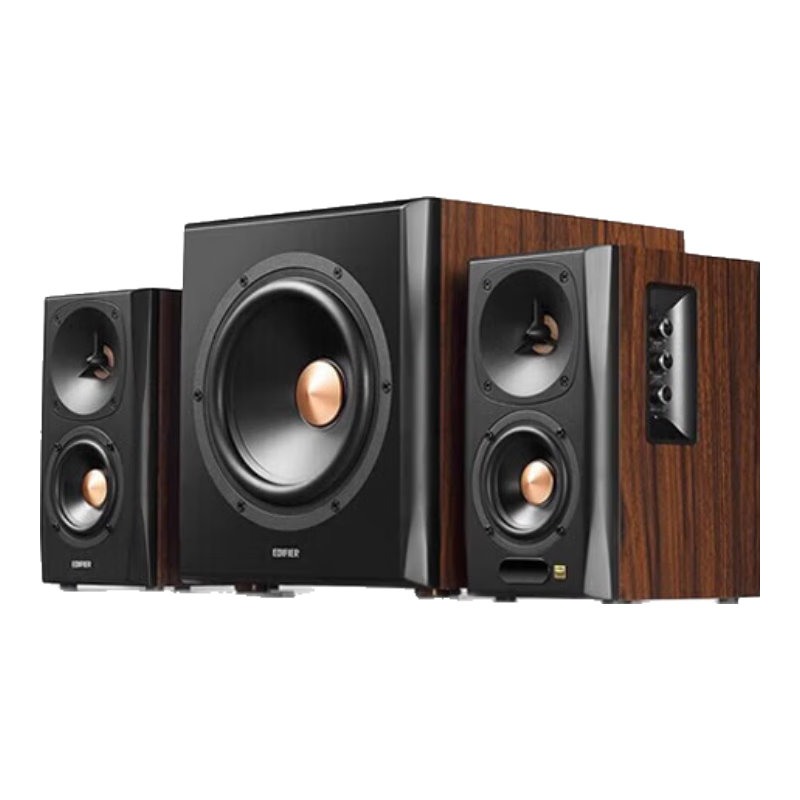 漫步者(EDIFIER)無線藍(lán)牙音響電腦臺(tái)式重低音炮HIFI多媒體2.1音箱有源音箱家庭影院 電腦音箱 電視音響 S301 Hi-Res無線低音炮組合