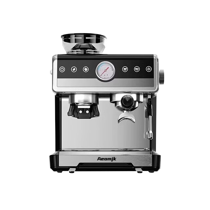AEOMJK艾摩客咖啡机双锅炉双泵半全自动魔方金杯CM7020 研磨一体意式商用家用拿铁奶咖 【国家补贴】黑魔方金杯【进口水泵研磨一体】