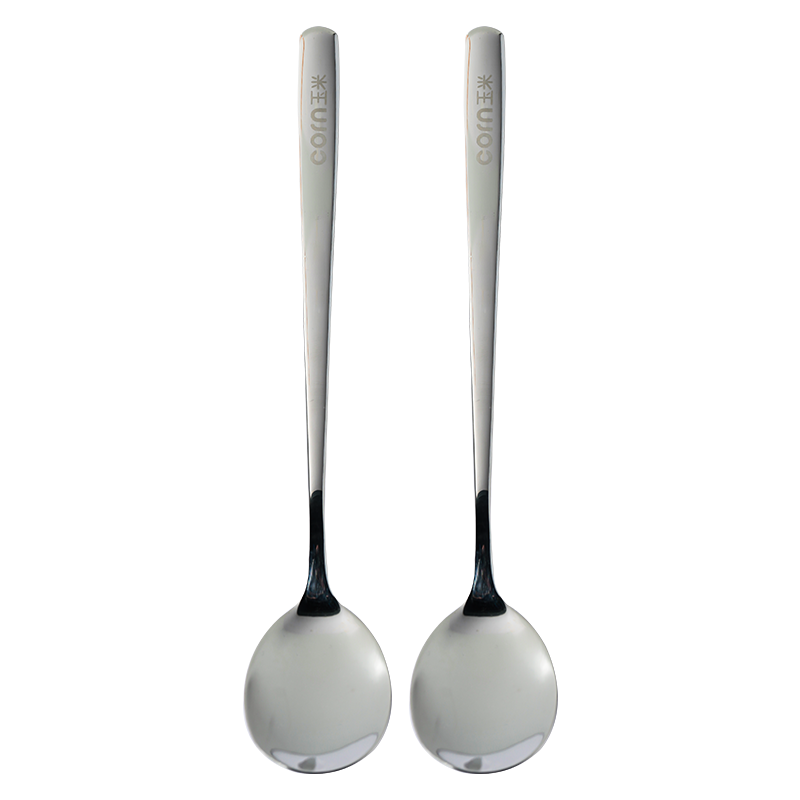 玉米（CORN）家用304不锈钢长柄勺子圆头汤勺家用吃饭大人汤匙北欧分餐勺
