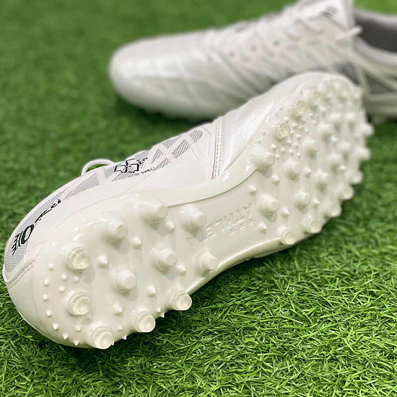 阿仕利塔袋鼠皮足球鞋MG短钉男子人草比赛训练足球鞋 CDH10014 PWH白色 40.5 /250mm
