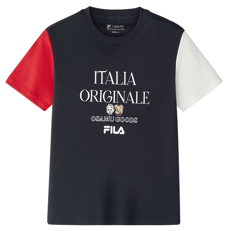 FILA KIDSx原田治联名系列斐乐儿童短袖T恤2025夏季大童上衣