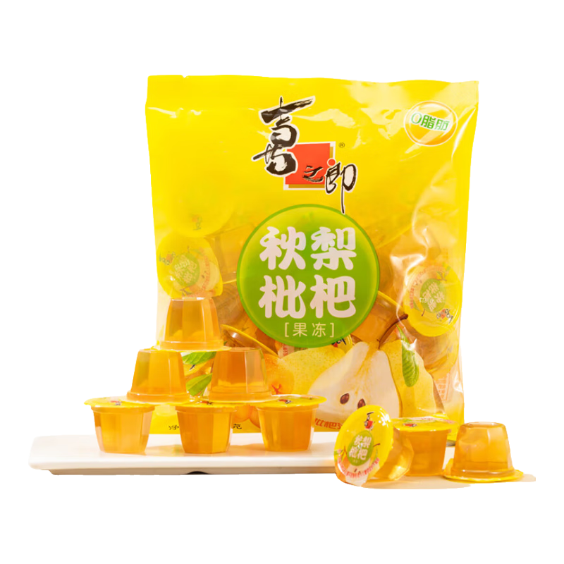 喜之郎秋梨枇杷果汁果凍 575克每袋裝0脂肪 兒童休閑解饞過年批發(fā)零食 【約23杯-575g*1袋】
