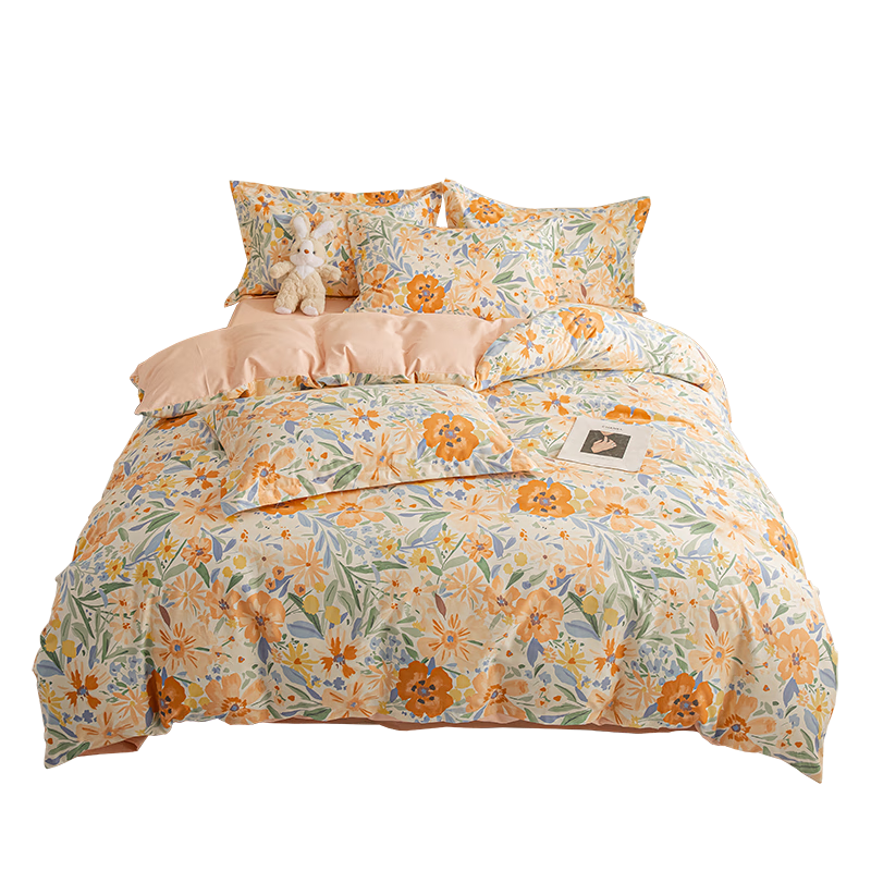 名创优品（MINISO）100%纯棉被套180x220cm全棉被罩单件学生宿舍单人1.5米x2.2米