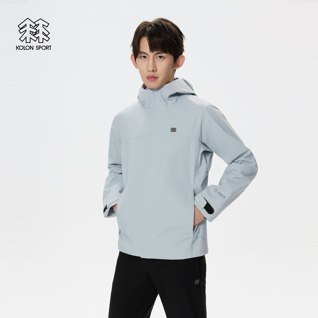 KOLON SPORT/可隆防水软壳夹克 男子GTX防风透湿耐磨户外运动外套 LHWJ5SN027-LG 浅灰色 L 175/96A