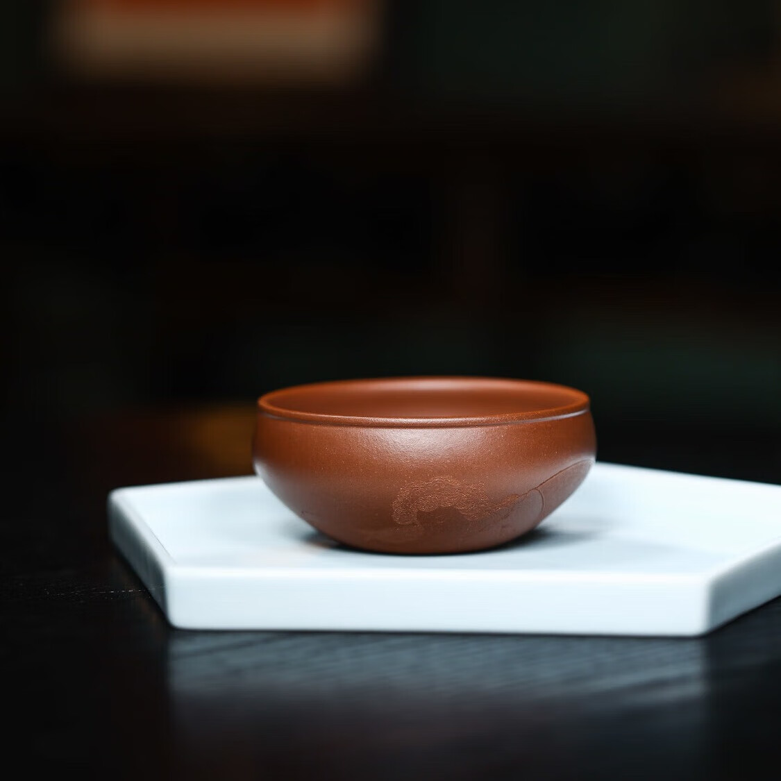 星虫宜兴原矿紫砂 匋斋底槽清刻绘卧杌高端紫砂主人杯