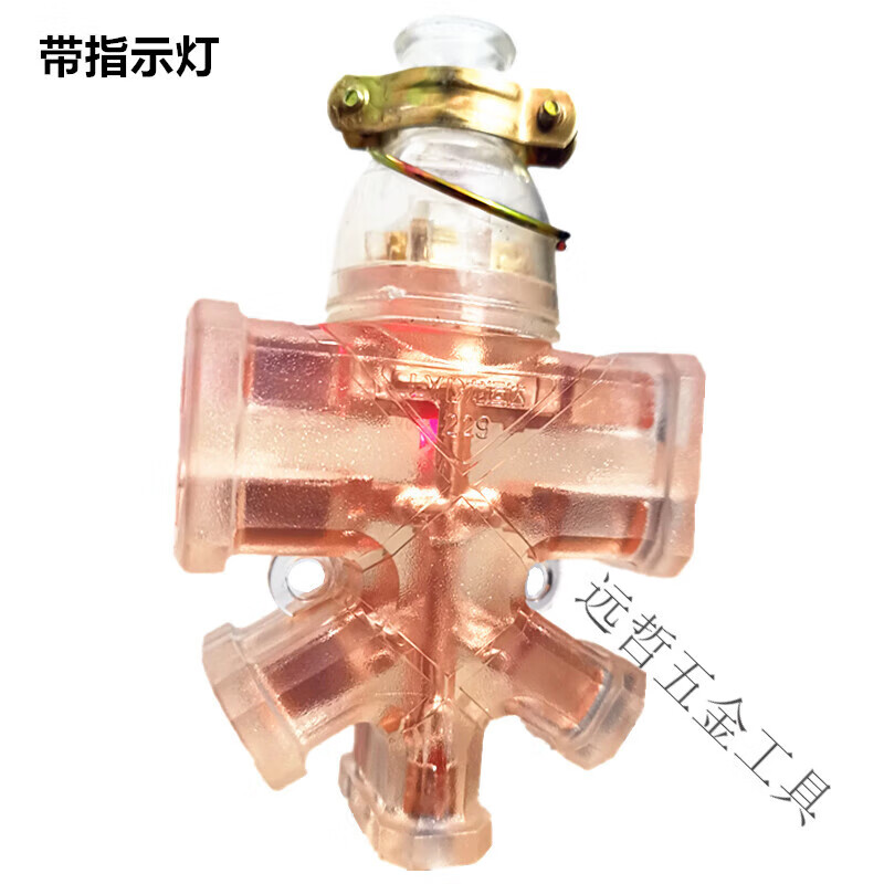 不帶線透明防壓防摔橡膠地拖插座接線板大字木字型大功率工業(yè)工地 16孔木字帶燈(10-16A) 底部圓孔