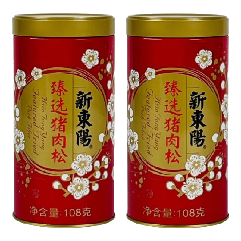 新東陽不添加豆粉零食配粥送禮健康營養(yǎng)美味早餐香酥原味豬肉松青團(tuán)108g 臻選豬肉松 108g*2罐