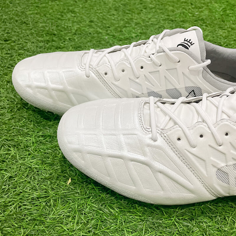 阿仕利塔袋鼠皮足球鞋MG短钉男子人草比赛训练足球鞋 CDH10014 PWH白色 40.5 /250mm