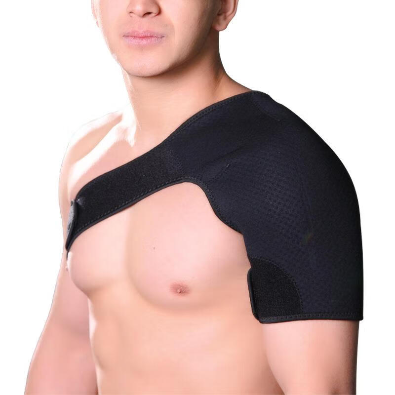 LISM可調(diào)節(jié)運(yùn)動護(hù)肩健身護(hù)單肩羽毛球籃球坊脫臼四季護(hù)肩帶男女士 黑色 M碼 100-135斤佩戴 (右肩)