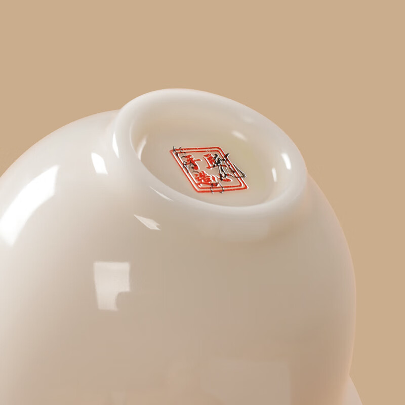 钰铨龙门 冰清玉洁琼瑶盖碗大套组 德化传统中国白瓷高端泡茶碗茶具礼盒装 琼瑶盖碗大套组-玉润杯