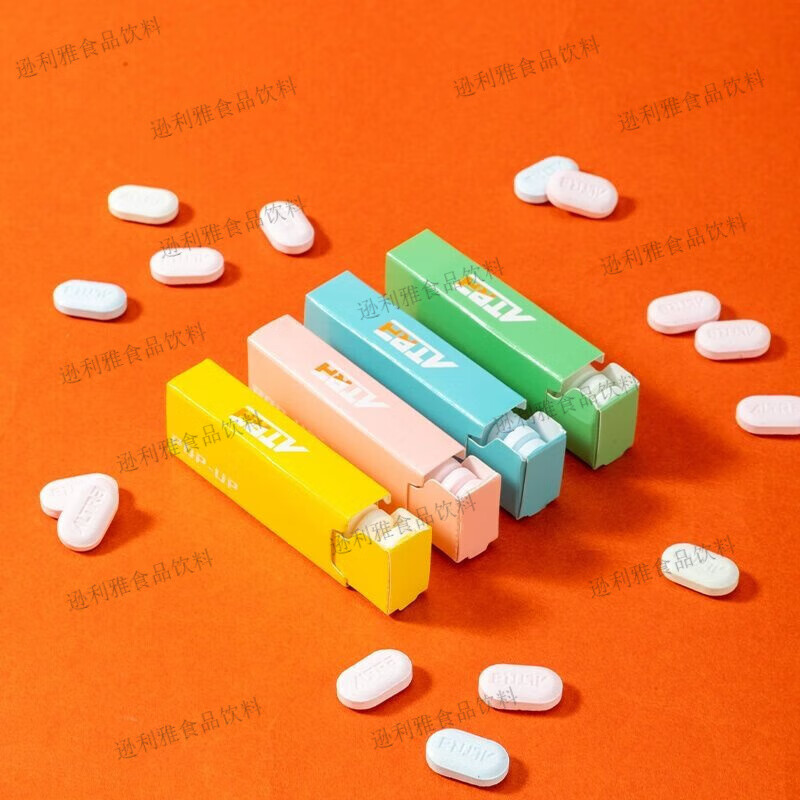 弹射薄荷糖匣子无糖薄荷糖便携弹射式口香糖清新休闲口气糖果零食 【补充装】混合口味(144发  不含 无规格