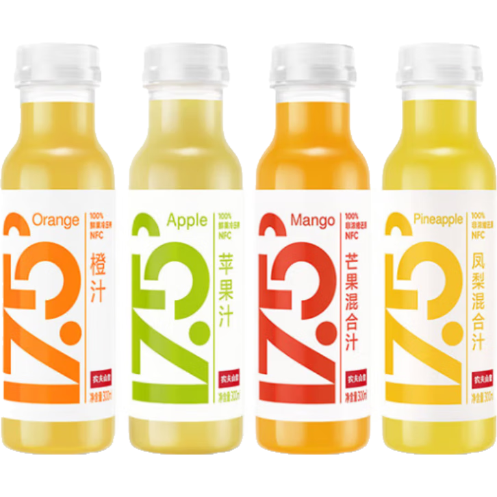 ���ڲ�����ũ��ɽȪ17.5�� NFC��֭ 100%�ʹ�ѹե��֭������ͣ� ��֭300ml*8ƿ 70.9Ԫ