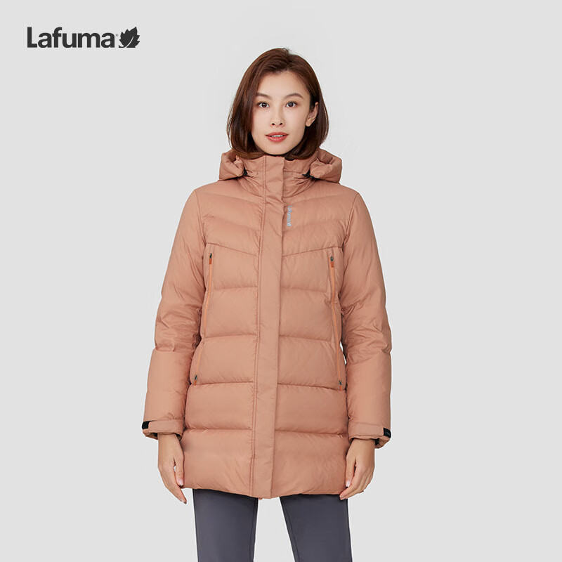 LAFUMA乐飞叶户外羽绒服女 700蓬鹅绒防泼水防风中长款防寒服 LFJU4DH80 暖棕色WB S (36) 160/80A