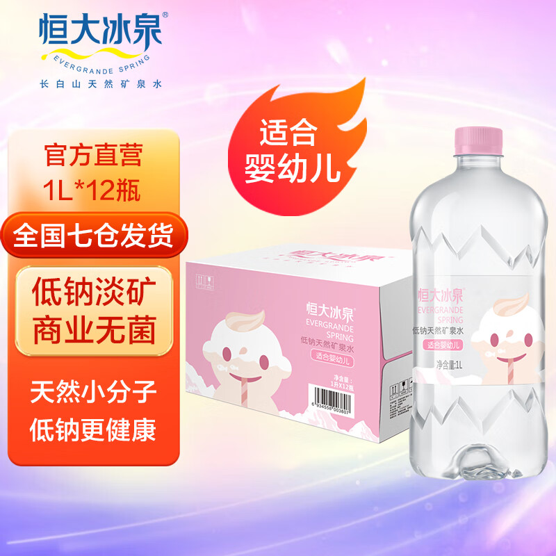 ����Ȫ ��Ȼ��Ȫˮ���ʺ�Ӥ�׶���������ͯ�ճ����ó����̷�Ӥ��ˮ �����̸�ʳ��1L*12ƿ ����װ