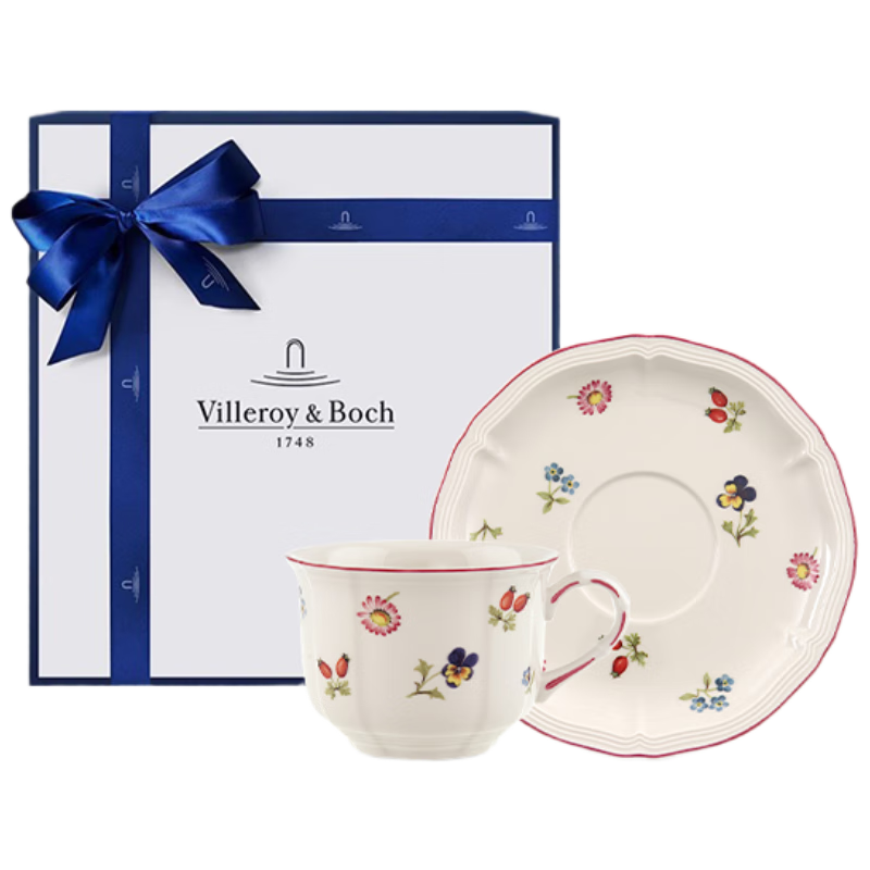 唯寶（Villeroy Boch）德國進(jìn)口歐式咖啡杯碟套裝家用茶杯具簡約小花園早餐杯碟350ml