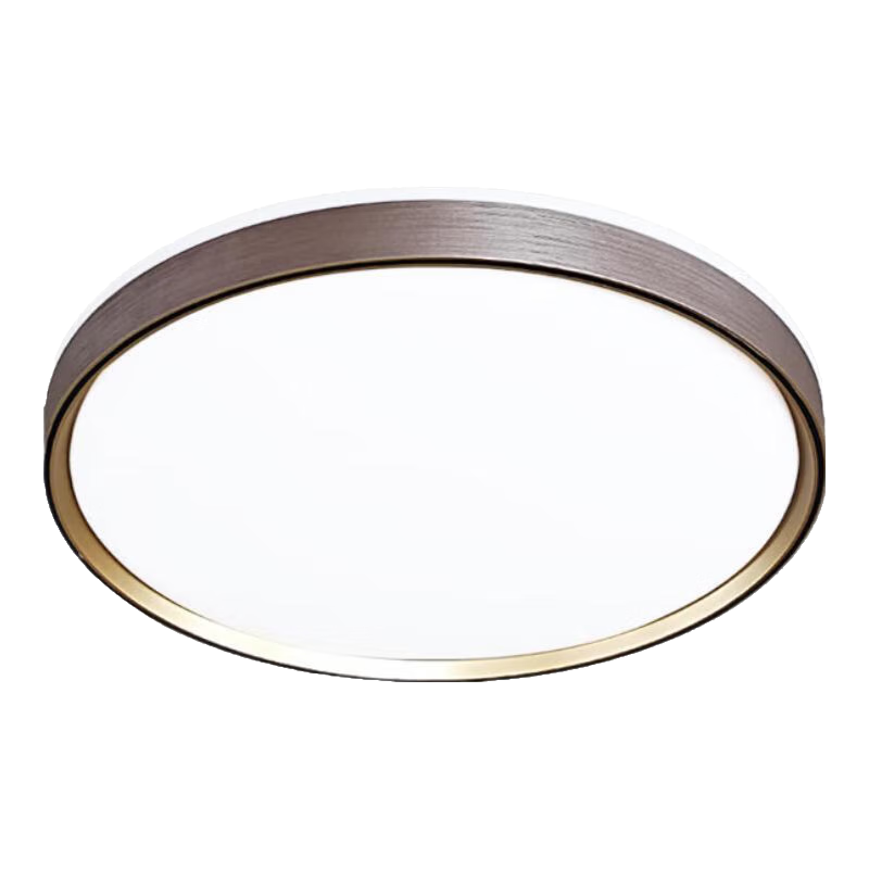 格润莱特 led吸顶灯遥控开关灯智能无极调光调色温客厅主卧室灯圆书房灯具 54W 拉丝咖金 φ40cm 遥控调光色