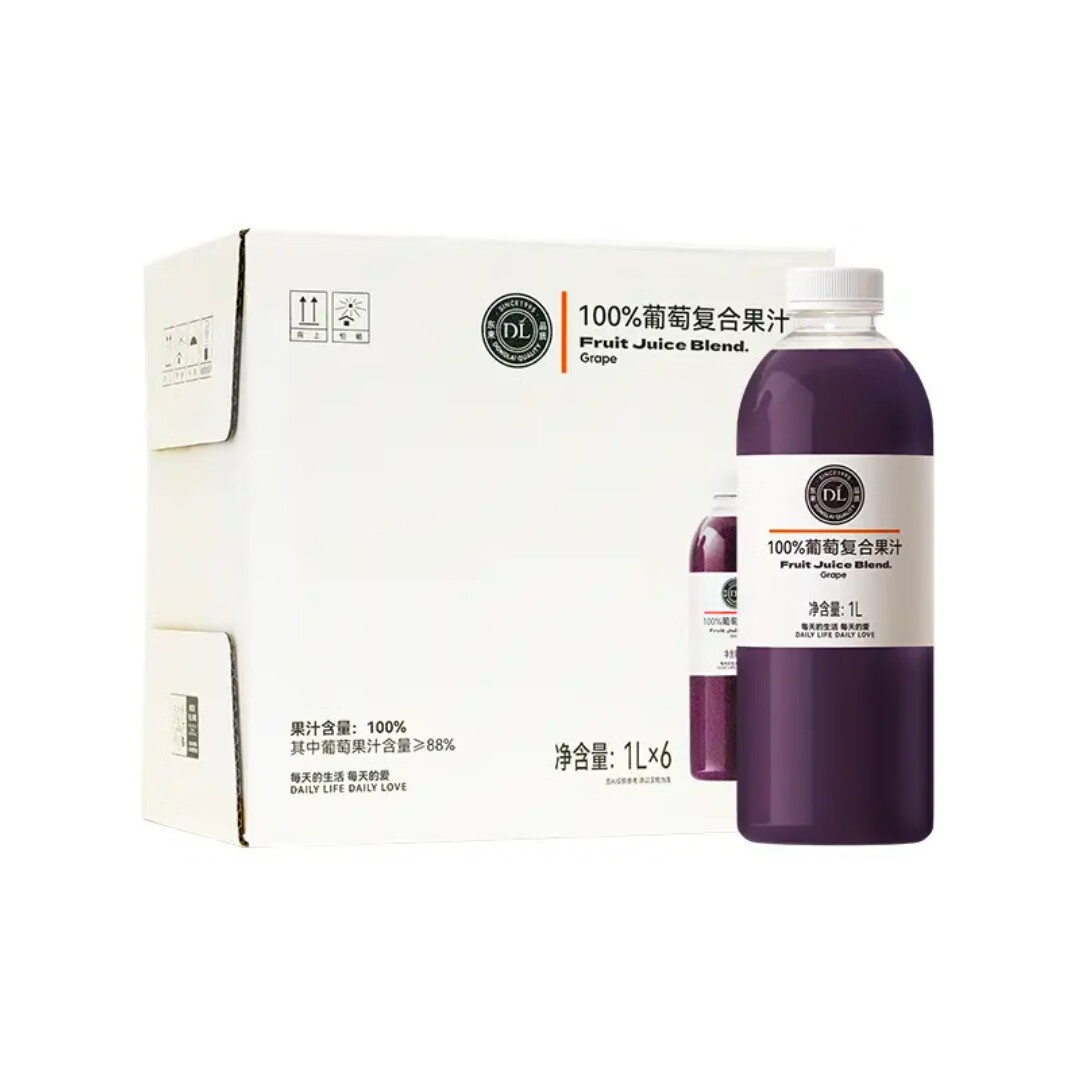 胖东来果汁芒果汁葡萄汁番茄汁水蜜桃汁橙汁原箱胖东来线上超市 葡萄汁整箱顺丰发货