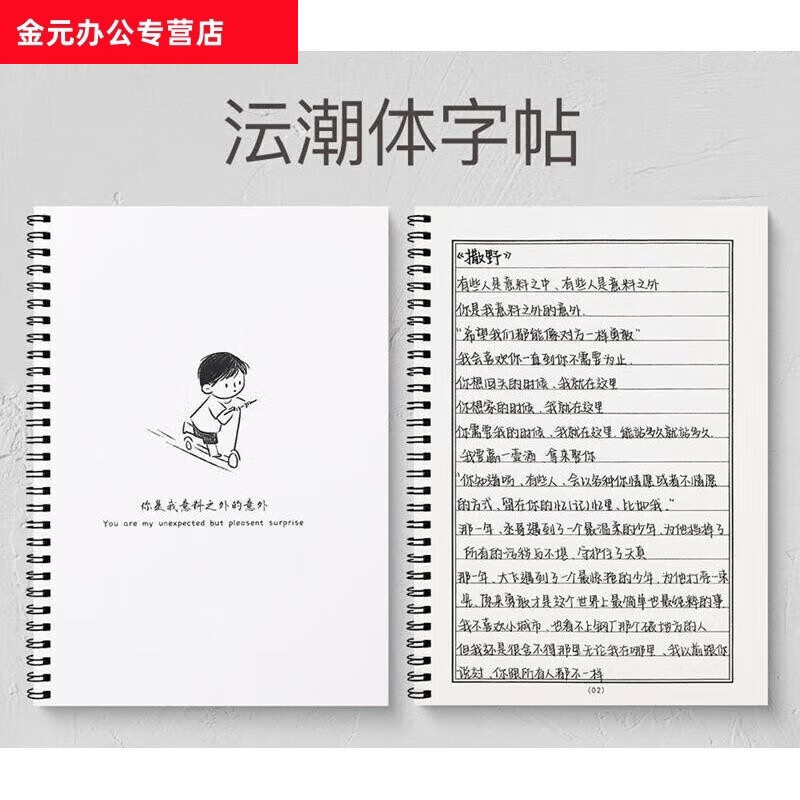 沄潮体手写练字帖奶酪鲸落高中生高中女生硬笔书法练字本速成 沄潮体