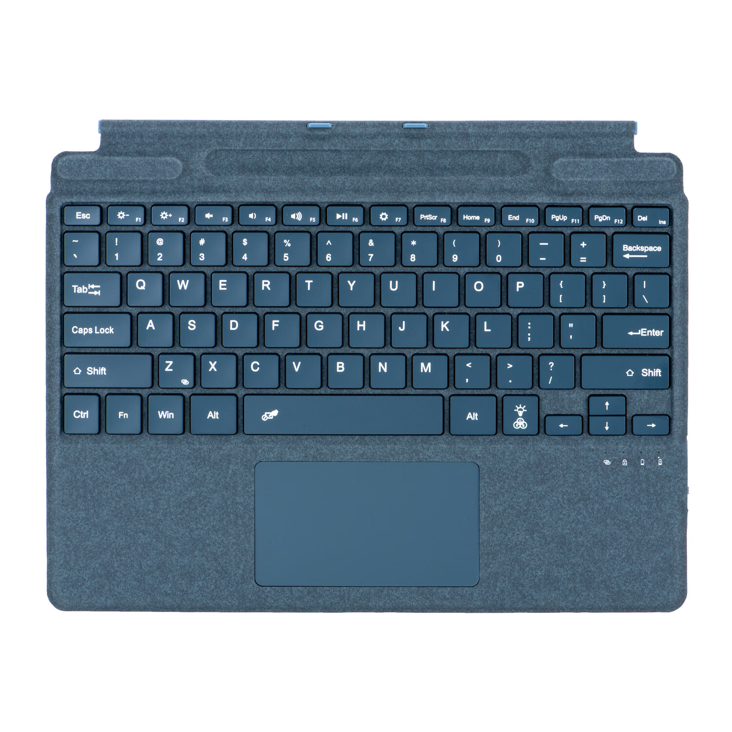 佐佑小子微软surface键盘 pro7+/6/5/4/3微软蓝牙键盘盖代平板保护套磁吸go4/go2/go3触控蓝牙键盘鼠标套装 pro3/4/5/6/7【灰沽蓝】键盘+鼠标