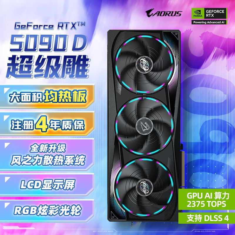 ΣGIGABYTE5090DԿ  GeForce RTX 5090D AORUS MASTER 32G DLSS4羺AIܡע걣 