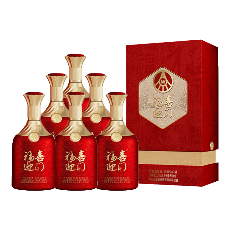 ���ڲ���������Һ ��ϲӭ�� 52��Ũ���Ͱ׾� 500ml��6ƿ 625Ԫ