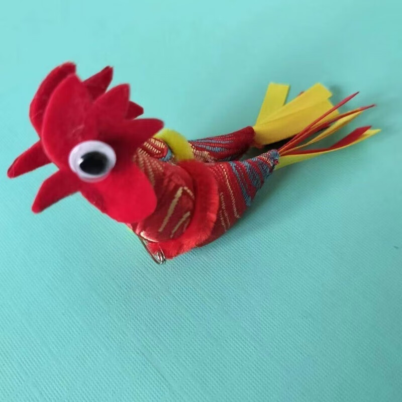 传统迎春鸡挂件传统迎春鸡打春鸡宝宝孩子戴的可爱大公鸡立春鸡布 玫