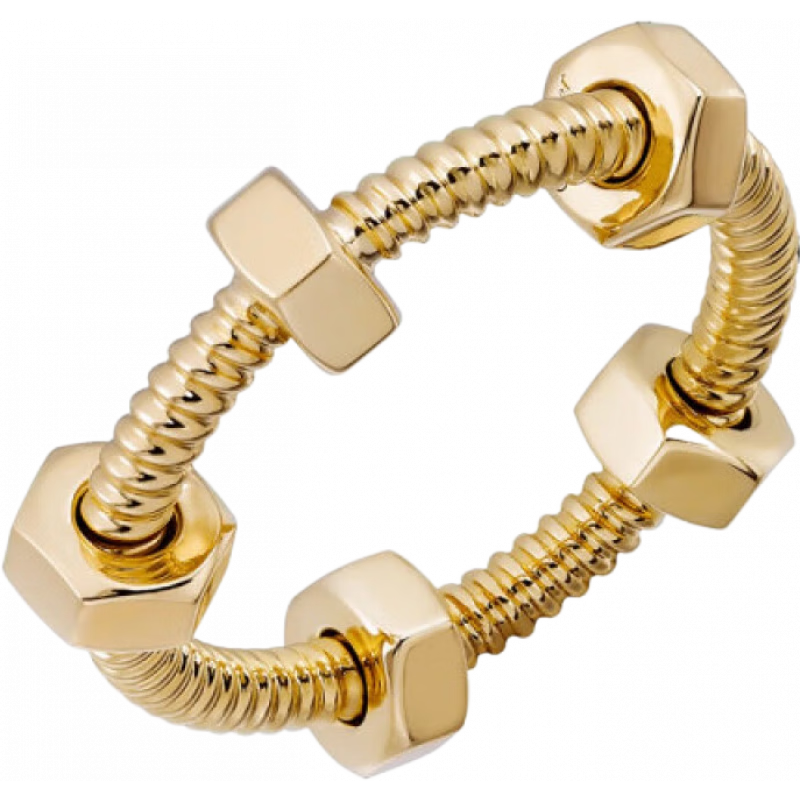 Cartier/卡地亞 ECROUDE18K金黃金螺絲釘戒指B4227200 金色 50號(hào)
