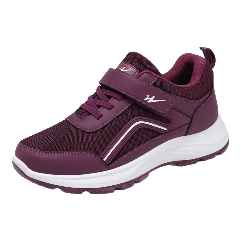 雙星八特女鞋秋冬鞋子女健步鞋軟底加厚防滑中老年媽媽鞋休閑鞋運(yùn)動(dòng)鞋女 紫色 40