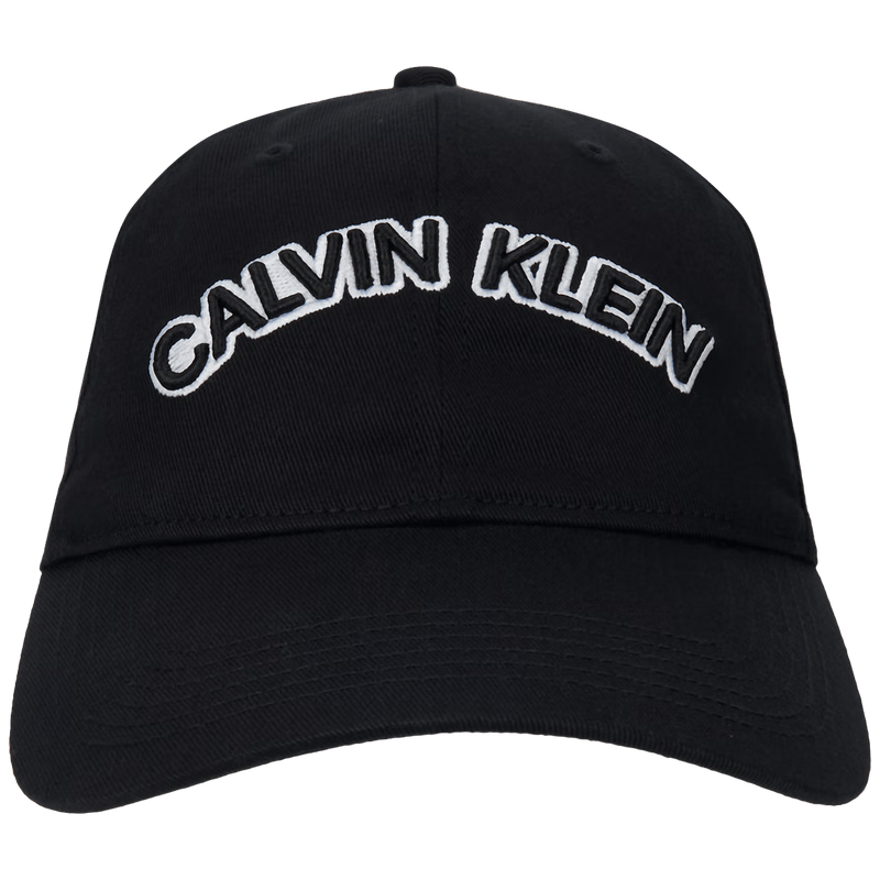 Calvin KleinJeans男女情侣中性美式潮流ck刺绣纯棉运动鸭舌帽棒球帽礼物 UB1-太空黑 均码 OS