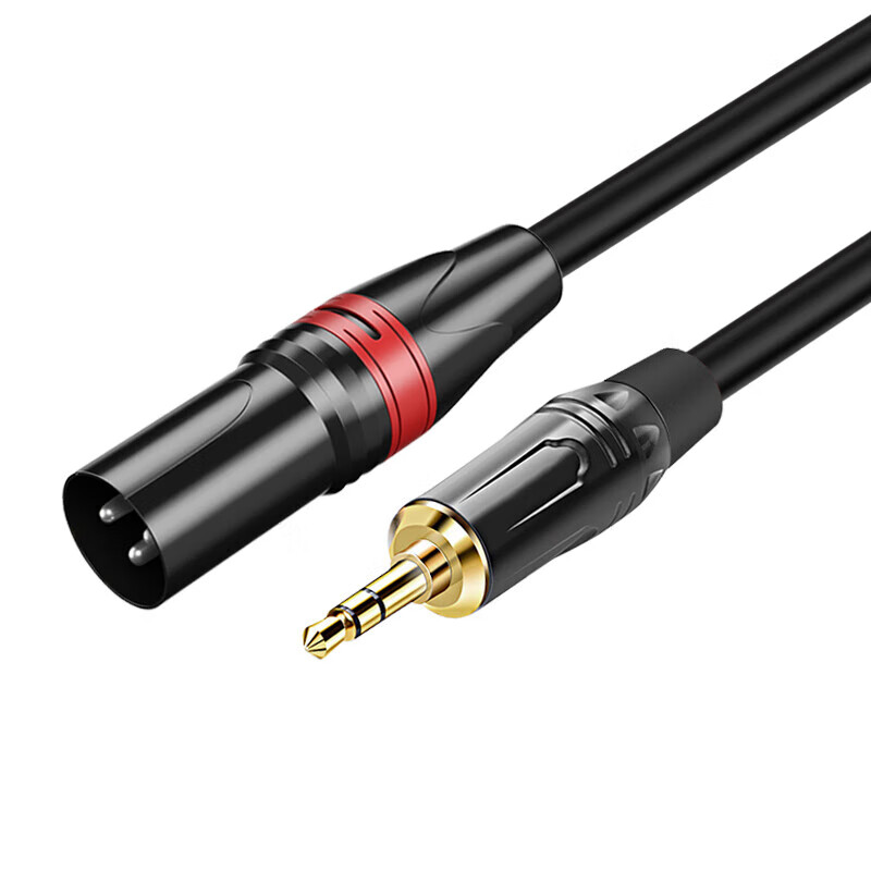 七幻 3.5转卡农音频线卡侬头公母话筒线麦克风小三芯电脑声卡调音台音响箱功放连接线 3.5mm转卡侬公头 3米