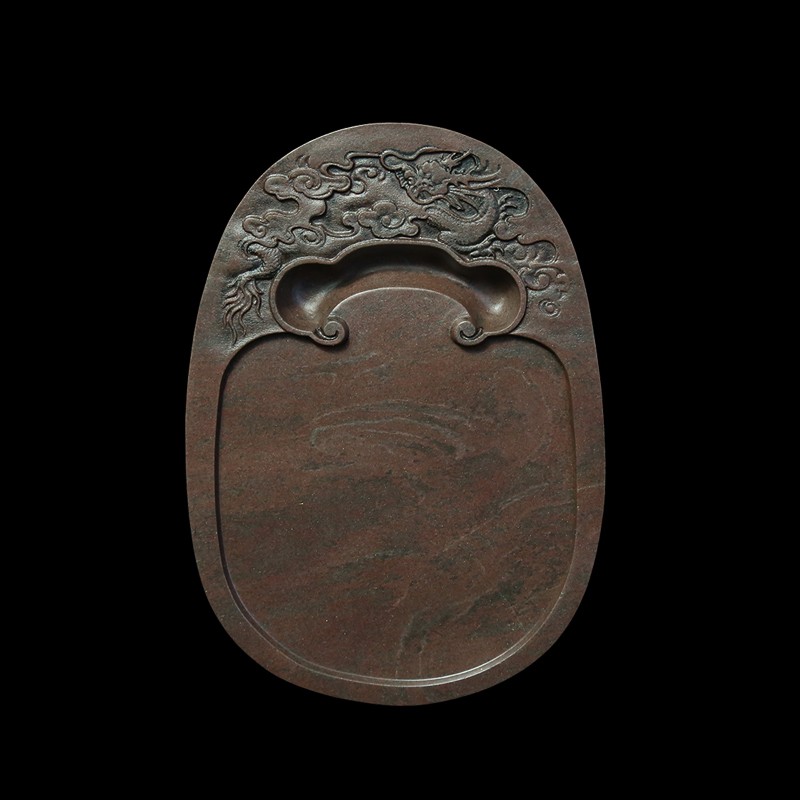 赋比兴 国家非物质文化遗产 肇庆端砚台《云龙如意》精品宋坑砚台