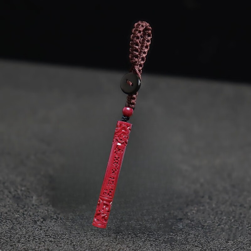 多曼天然朱砂如意金箍棒吊坠男女款紫金砂定海神针黑悟空齐天大圣项链