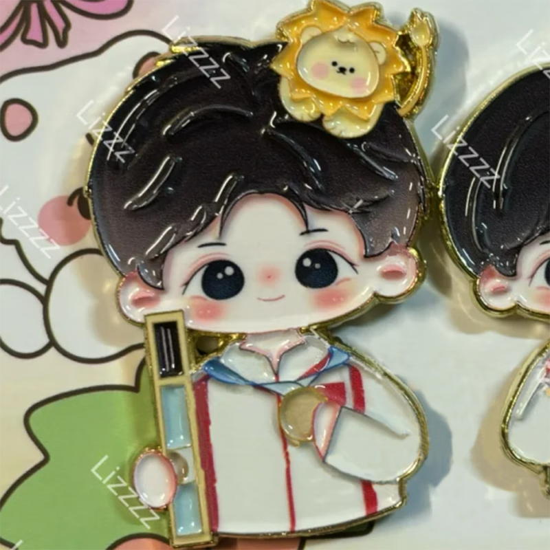 莎头组合pin王楚钦孙颖莎pin周边金属徽章可爱胸针挂件孙颖莎+王楚钦各