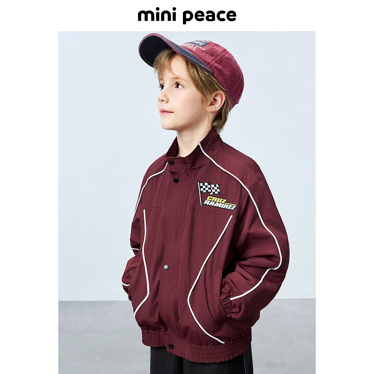 MiniPeace太平鸟童装男童夹克FABCF1209 卡兰达红 160cm