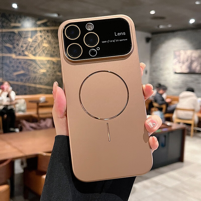 韵宁 磁吸大视窗秒变17橙适用iPhone17promax手机壳新款苹果16Pro全包带镜头膜14轻奢13高级防摔保护壳 细圈磁吸【沙漠金】磨砂肤感大视窗 iPhone16ProMax
