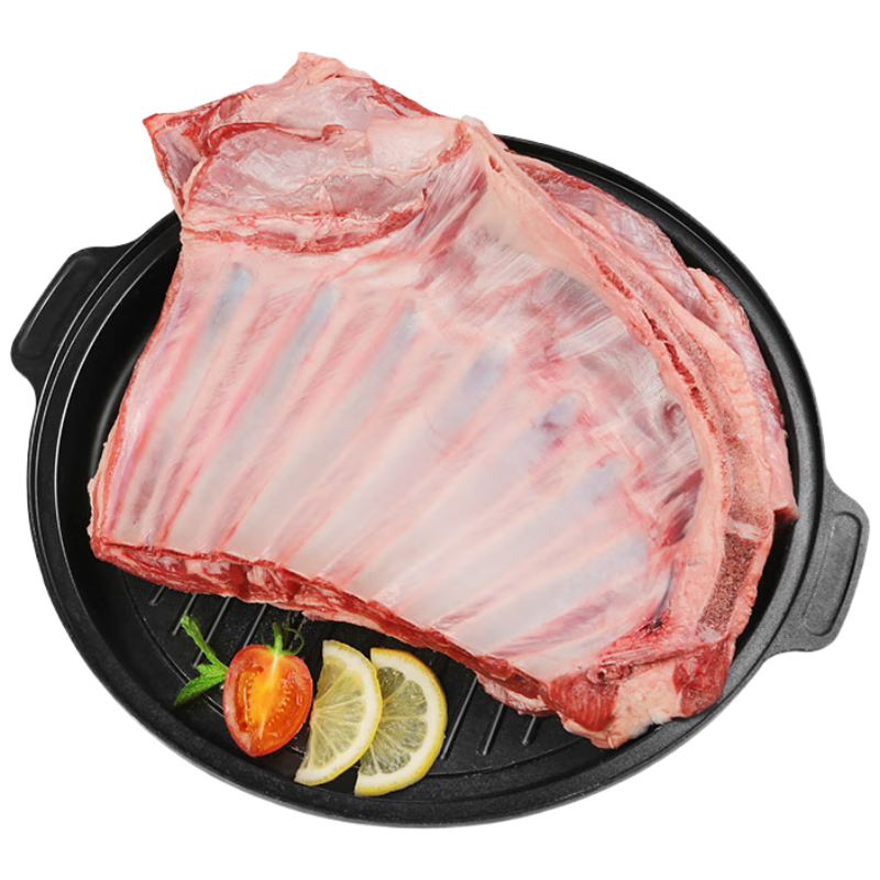 鲜京采澳洲精选原切羊肋排（偏瘦） 2斤/袋 草饲羊肉 京东自有品牌