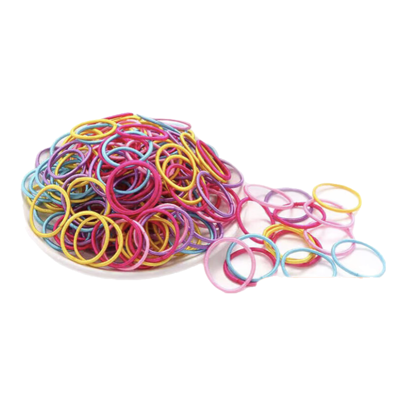 儿童头绳光面小女孩不伤发宝宝发饰幼儿弹力发圈扎头发皮筋 亮彩色100根装