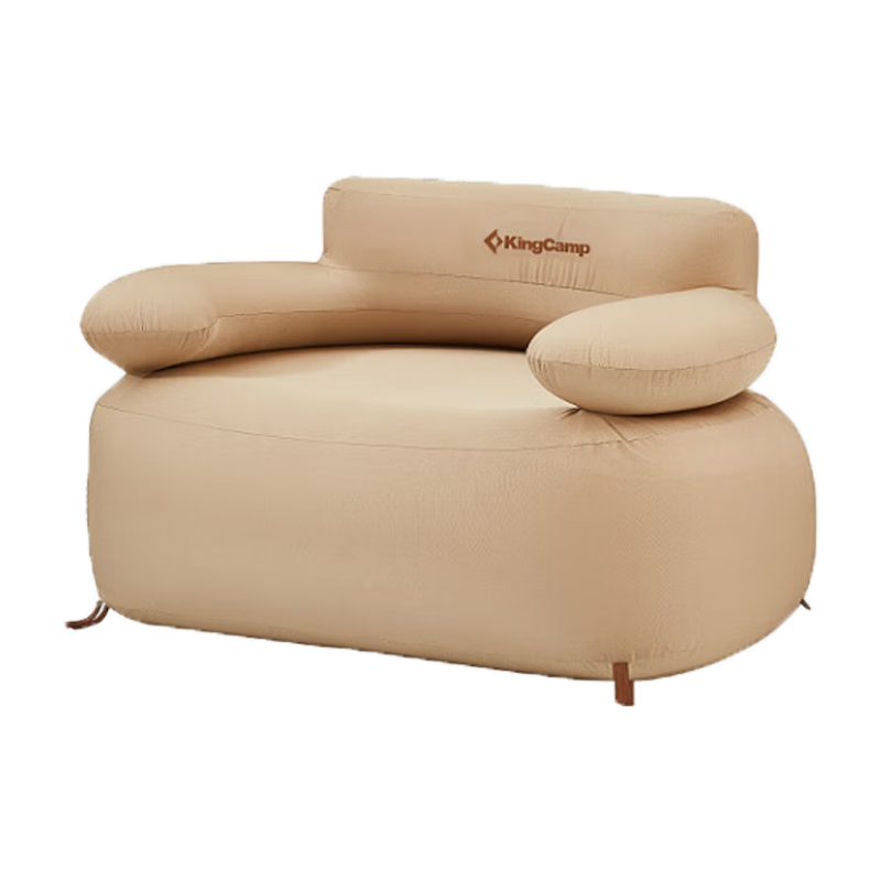 康爾（KingCamp）單人充氣沙發(fā)戶(hù)外便攜露營(yíng)家用懶人沙發(fā)#含手動(dòng)充氣泵#KE8246卡其