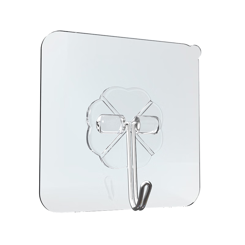 网邻生活强力粘钩无痕挂钩免钉粘胶厨房浴室创意吸盘粘贴壁挂钩子 20个装（透明）