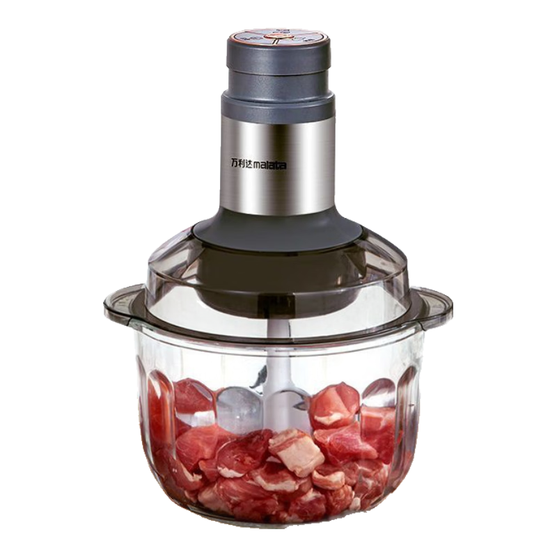萬利達（malata）絞肉機家用多功能電動絞肉和面一體機全自動絞肉機小型打蒜器蒜泥搗碎器輔食機料理機攪拌機 絞肉和面一體機【贈送一把刀頭】 5L