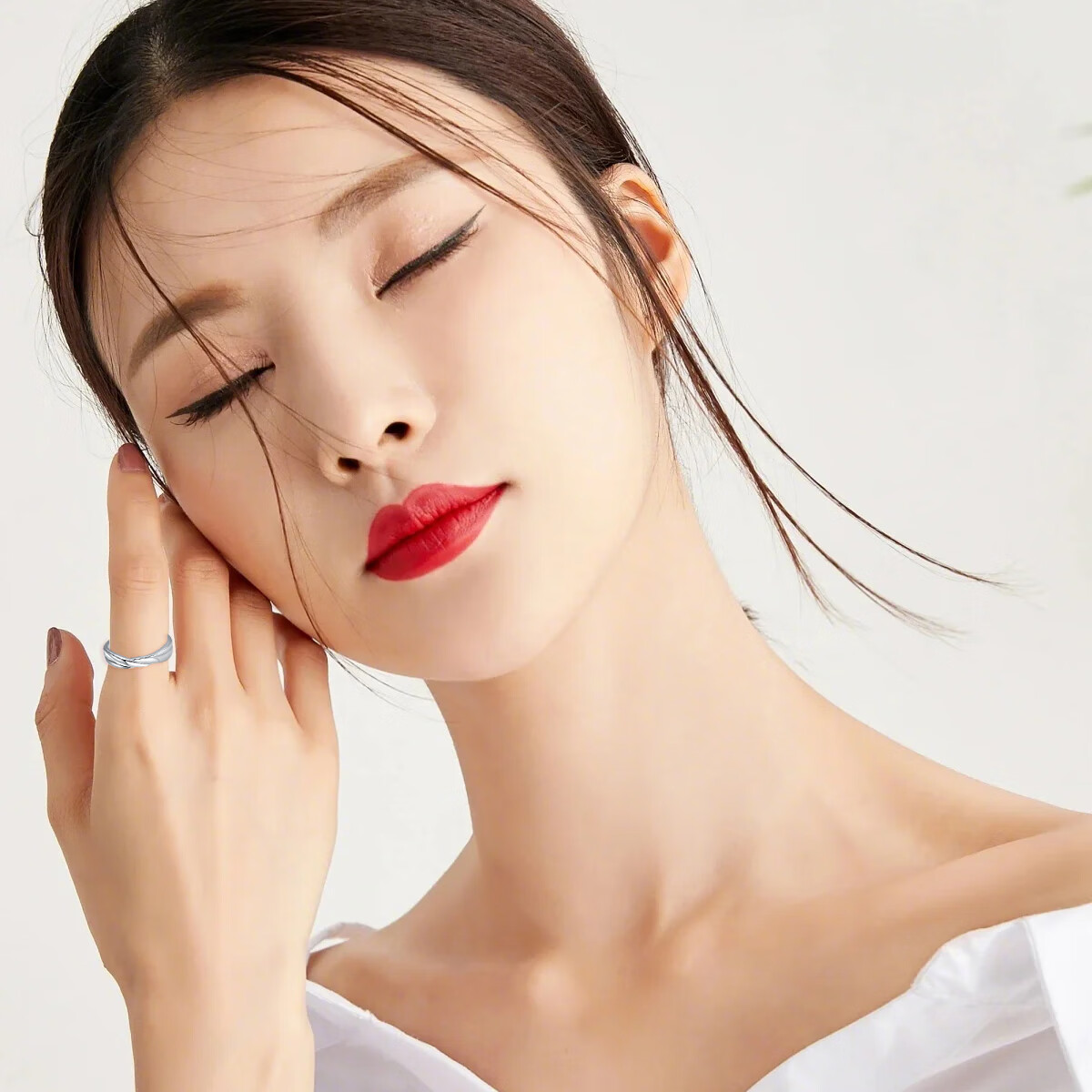 oivsy925纯银戒指女新款小指素圈食指单身戒自律尾戒生日情人节礼物  麻花纯银戒指【925足银2.3K】 +礼盒证书