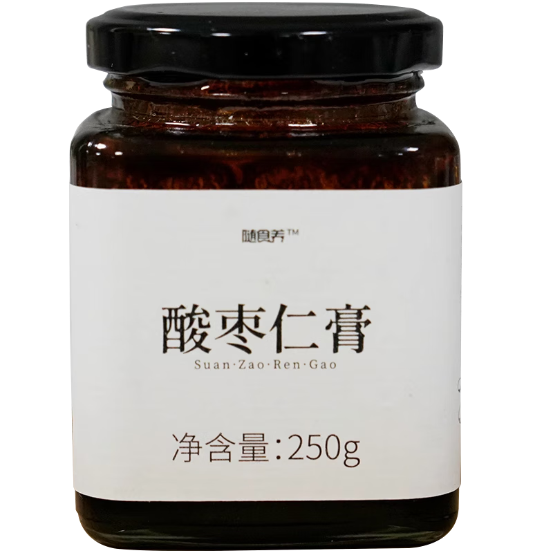 隨食養(yǎng)酸棗仁膏茯苓百合甘草男女睡眠伴侶膏睡前膏正宗草本酸棗仁茶湯 【1瓶試用裝】安睡整晚（250g/瓶）