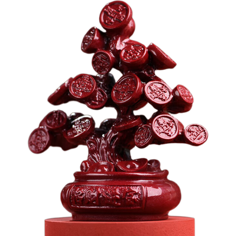 晟迅朱砂進(jìn)寶發(fā)財(cái)樹擺件客廳店鋪收銀臺搖錢樹裝飾品喬遷開業(yè)禮物 發(fā)財(cái)樹-紫金砂款