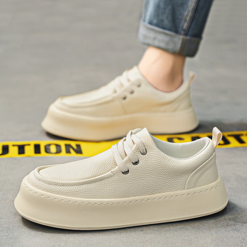 ��Ʒ������Ь�ļ�͸��2025�¿����߰ٴ����а�Ь��ʿƤЬ������ĥ ��ɫ 40