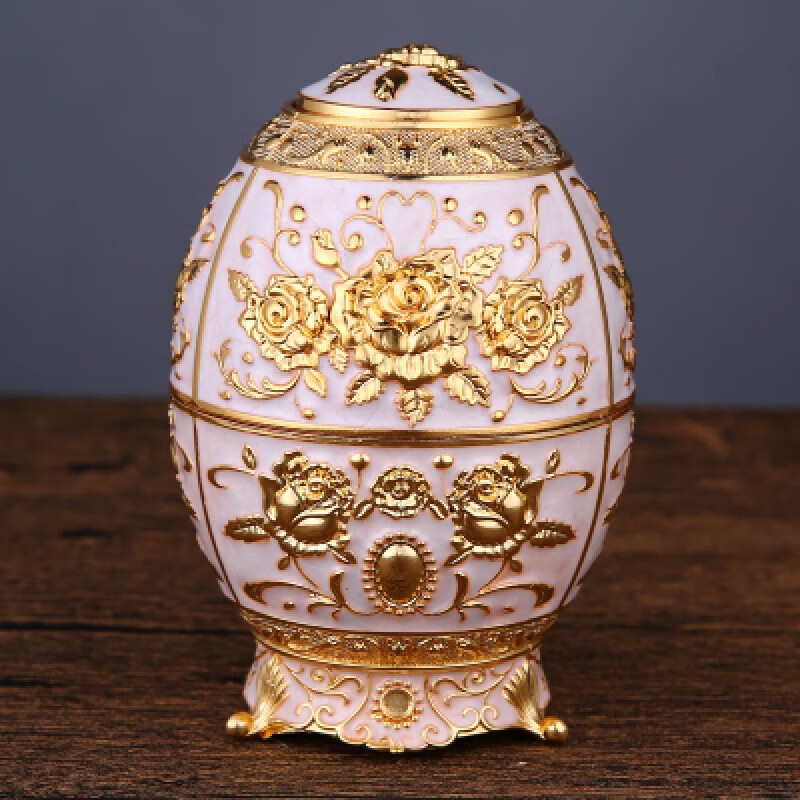 歐式復(fù)古牙簽筒手壓自動(dòng)式牙簽盒創(chuàng)意禮品牙簽座酒店多色可選 3腳金白玫瑰
