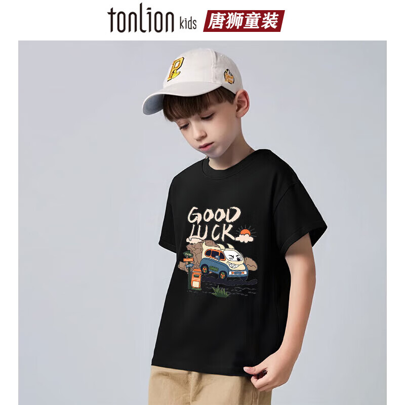 ��ʨŮͯ��ɫt������ͯ�̻Ҷ����д�ͯ�ļ��·�С�к���ɫ�̿�ͨ���� ��ɫ03���� 140 14.9Ԫ